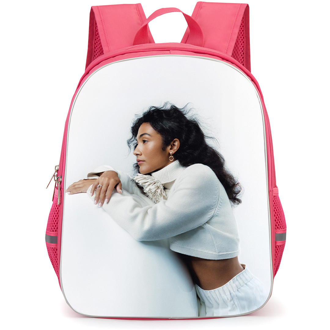 Olivia Dean Backpack School Bag StudentPack - Olivia Dean Hands On A White Ball with White Background