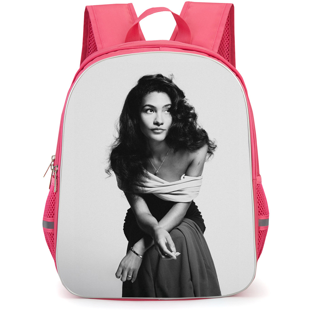Olivia Dean Backpack School Bag StudentPack - Olivia Dean Mono Tone Sits Looking To The Side