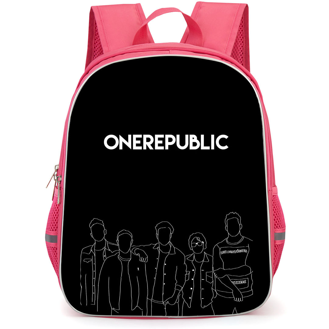 One Republic Backpack StudentPack - One Republic Group Line Art On Black Background