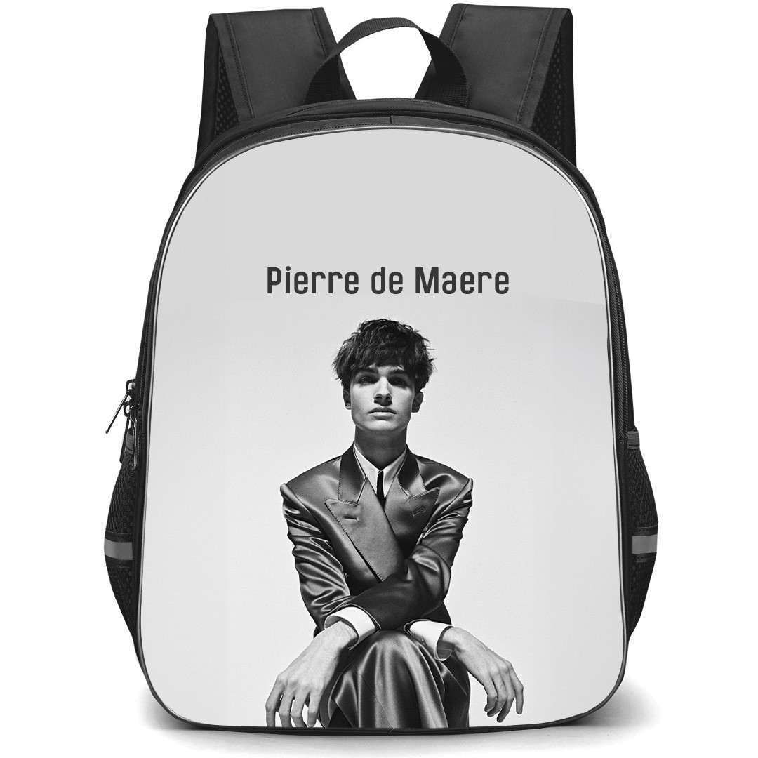 Pierre De Maere Backpack School Bag StudentPack - Pierre De Maere Crossed Arms And Legs Grayscale Poster