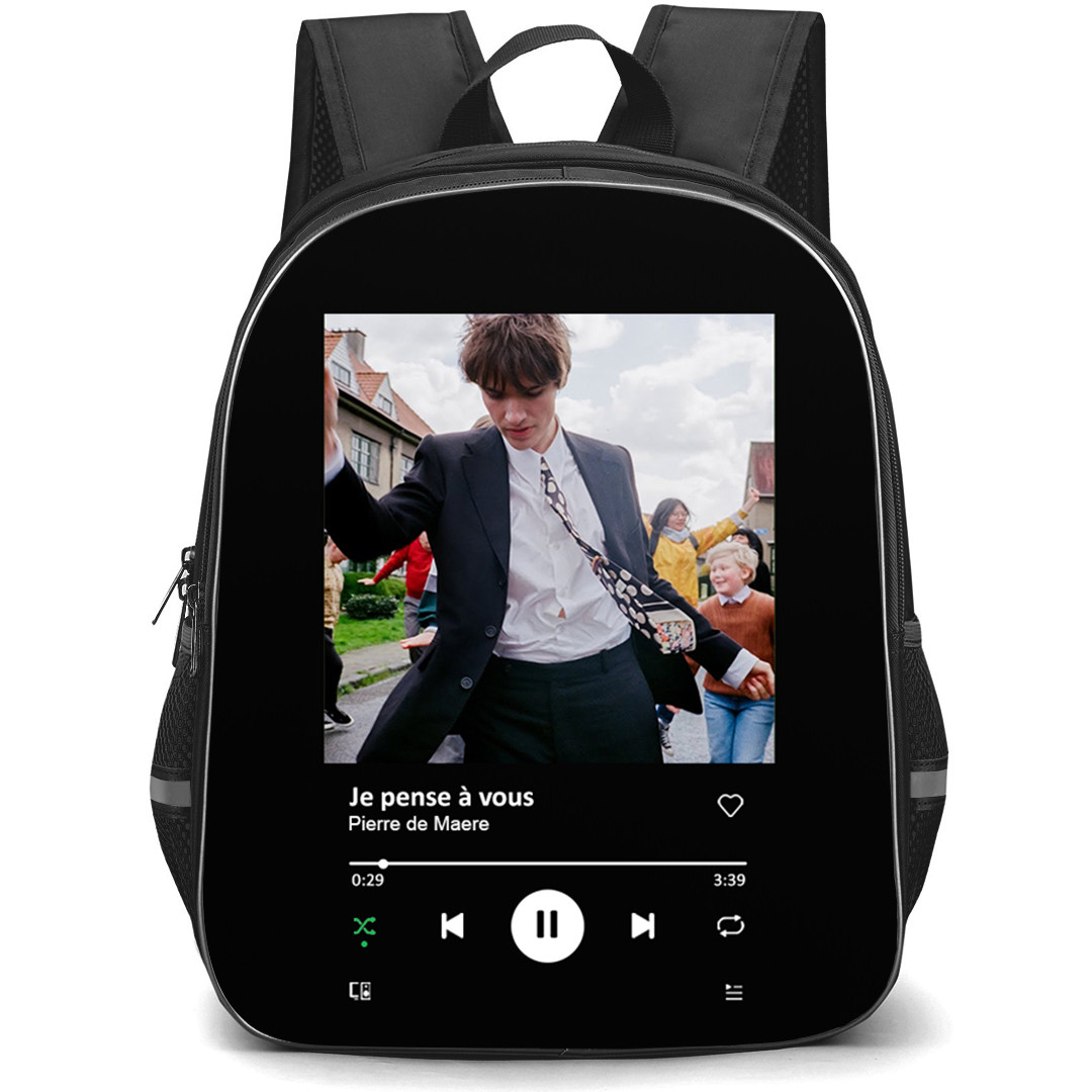 Pierre De Maere Backpack School Bag StudentPack - Pierre De Maere Je Pense A Vous Spotify Library Poster
