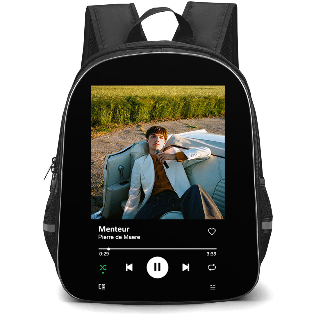 Pierre De Maere Backpack School Bag StudentPack - Pierre De Maere Menteur Spotify Library Poster
