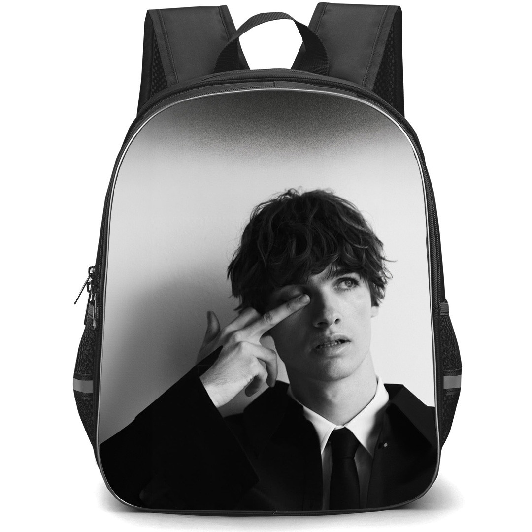 Pierre De Maere Backpack School Bag StudentPack - Pierre De Maere Middle Finger On Eye Grayscale Poster