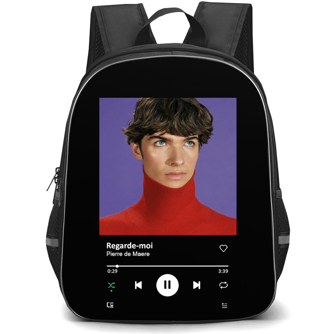 Pierre De Maere Backpack School Bag StudentPack - Pierre De Maere Regarde Moi Album Cover Spotify Library Poster