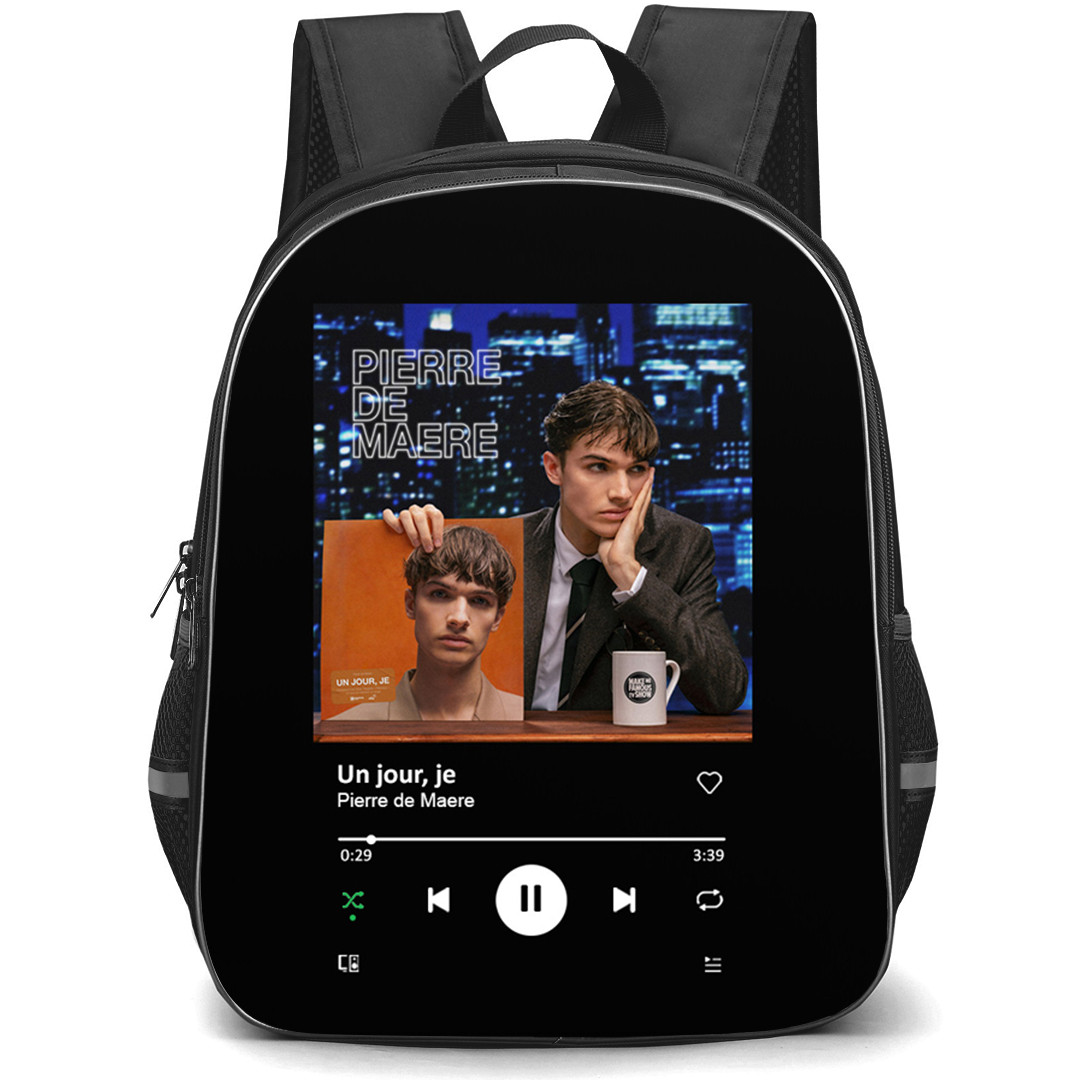 Pierre De Maere Backpack School Bag StudentPack - Pierre De Maere Un Jour Je Album Cover Spotify Library Poster