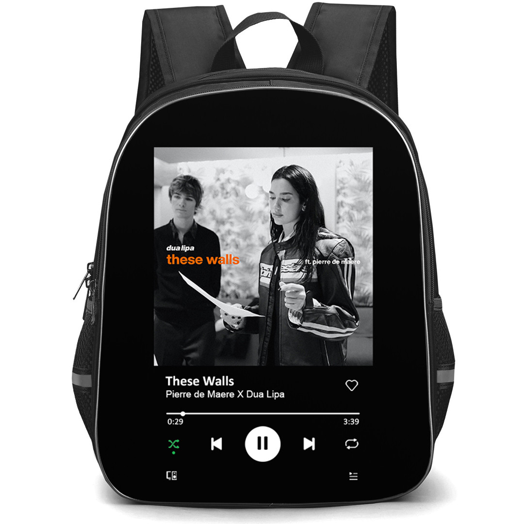 Pierre De Maere Backpack School Bag StudentPack - Pierre De Maere X Dua Lipa These Walls Spotify Library Poster
