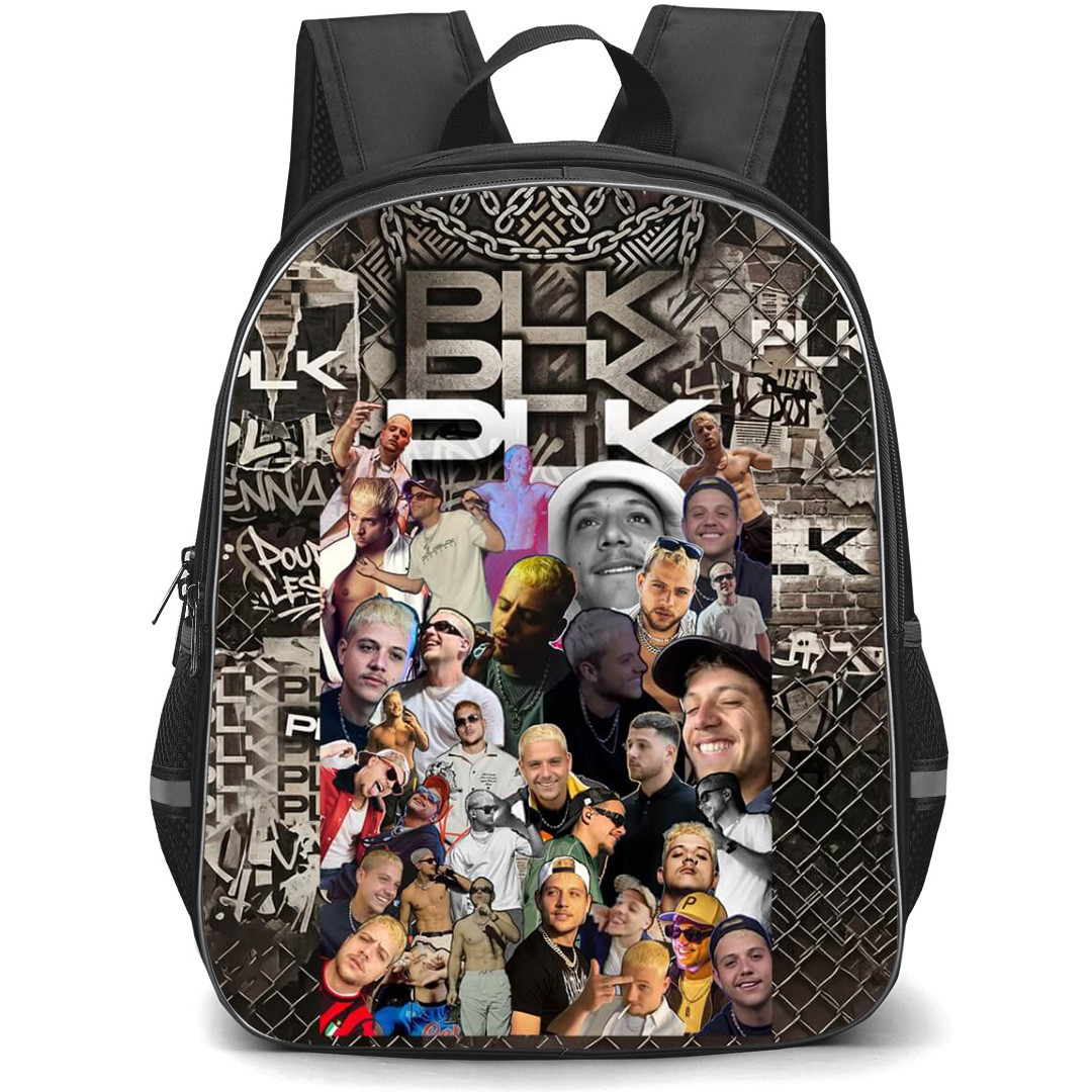 PLK Backpack School Bag StudentPack - PLK Collage Chain Background