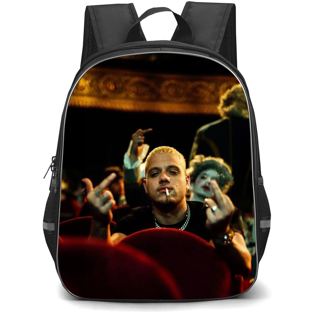 PLK Backpack School Bag StudentPack - PLK Middle Finger Pose Theatre Background