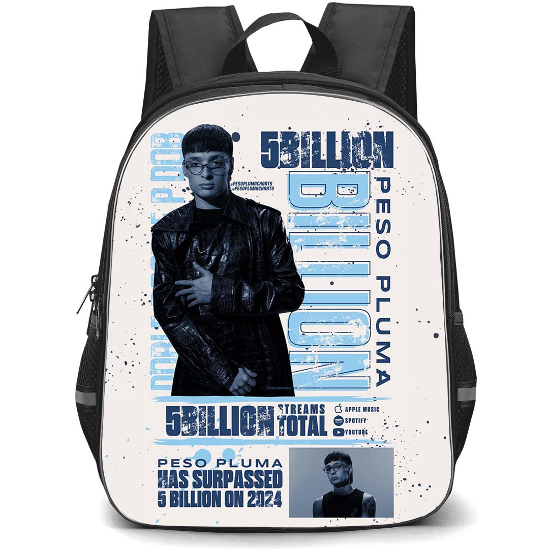 Peso Pluma Backpack StudentPack - Peso Pluma 5 BILLION Combined Streams Poster