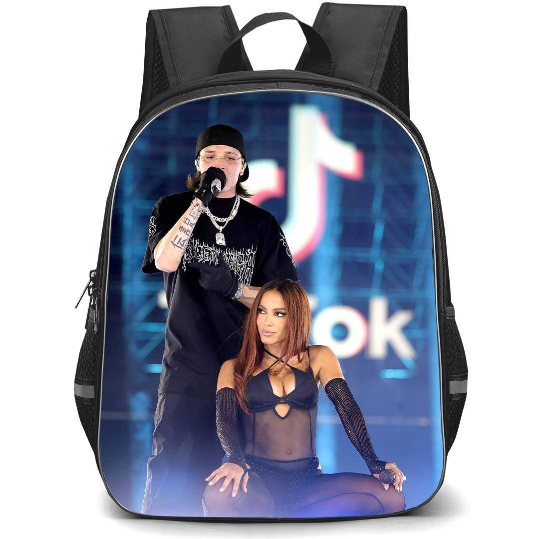Peso Pluma Backpack StudentPack - Peso Pluma And Anitta TikTok in the Mix Concert Poster