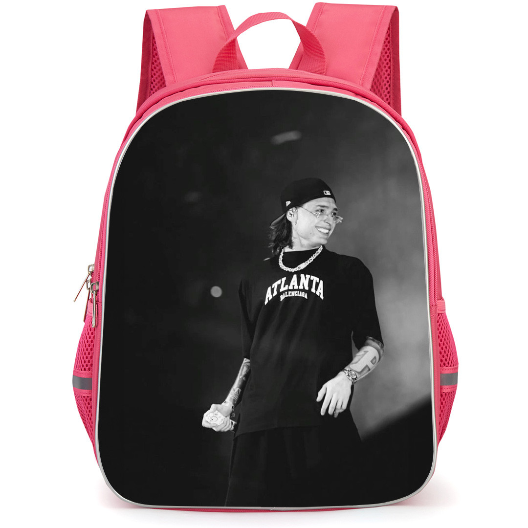 Peso Pluma Backpack StudentPack - Peso Pluma Grayscale Candid Poster