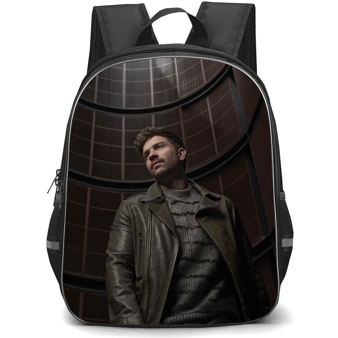 Pablo Albor?n Backpack School Bag StudentPack - Pablo Albor?n Portrait Wearing Leather Jacket