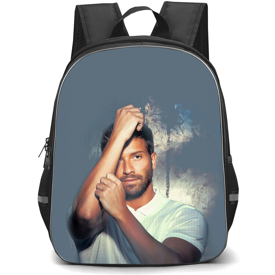 Pablo Albor?n Backpack School Bag StudentPack - Pablo Albor?n Portrait Blue Background