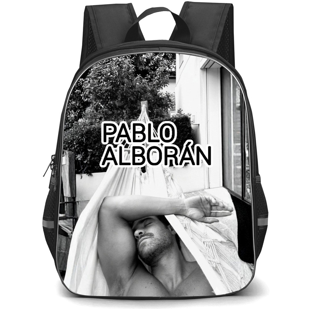 Pablo Albor?n Backpack School Bag StudentPack - Pablo Albor?n Sleeping Greyscale