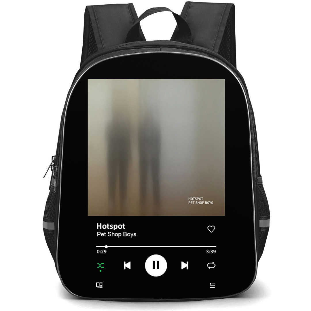 Pet Shop Boys Backpack School Bag StudentPack - Pet Shop Boys Hotspot Album Cover Spotify Library Poster
