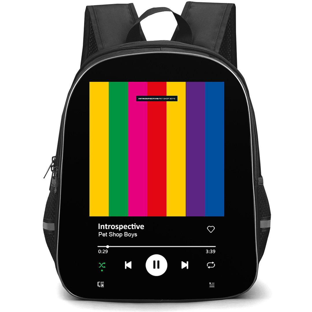 Pet Shop Boys Backpack School Bag StudentPack - Pet Shop Boys Introspective Album Cover Spotify Library Poster