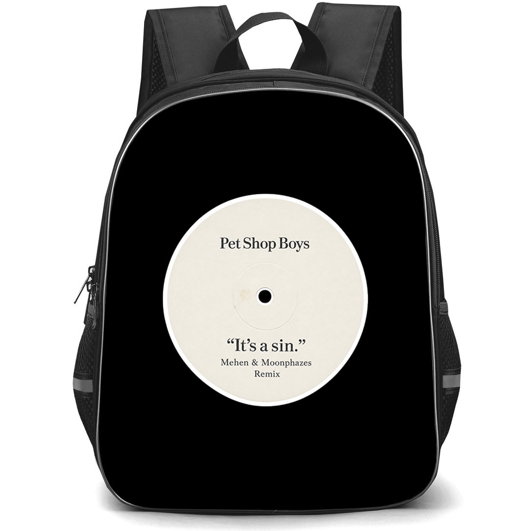 Pet Shop Boys Backpack School Bag StudentPack - Pet Shop Boys Its A Sin CD Sticker