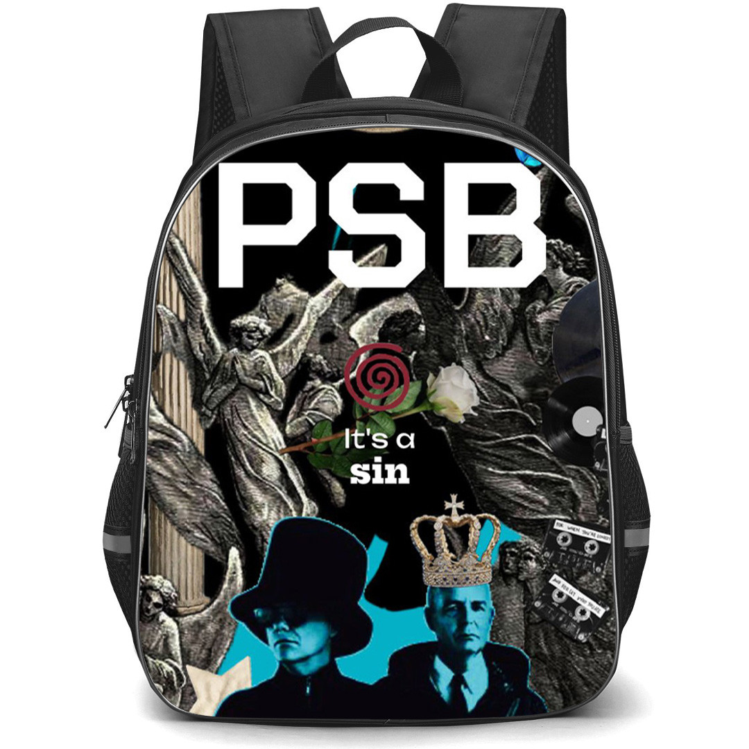 Pet Shop Boys Backpack School Bag StudentPack - Pet Shop Boys PSB Collage Poster