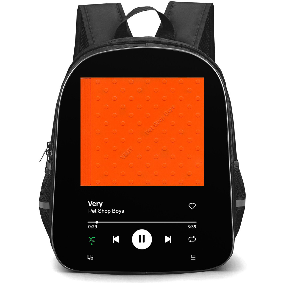 Pet Shop Boys Backpack School Bag StudentPack - Pet Shop Boys Very Album Cover Spotify Library Poster