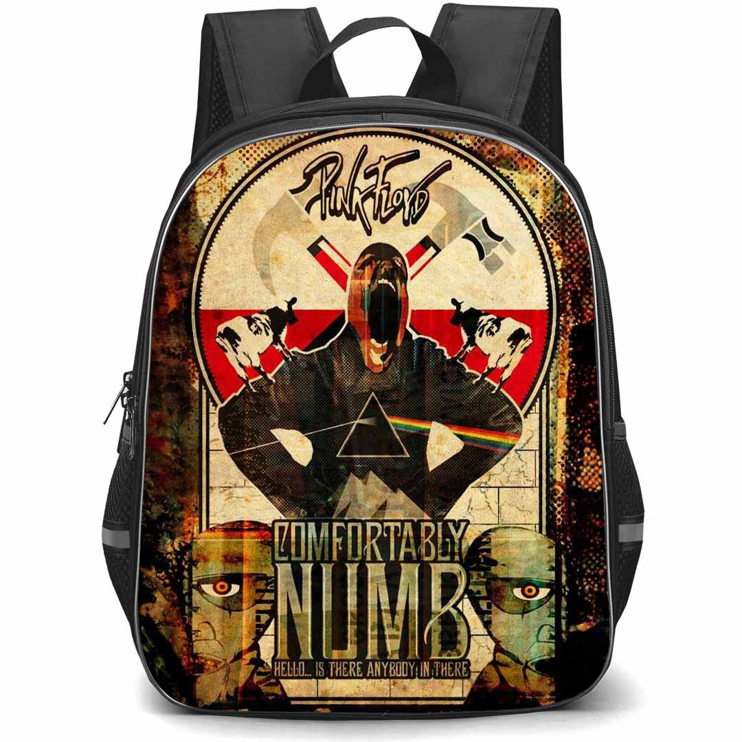 Pink Floyd Backpack StudentPack - Pink Floyd Comfortably Numb Retro Poster