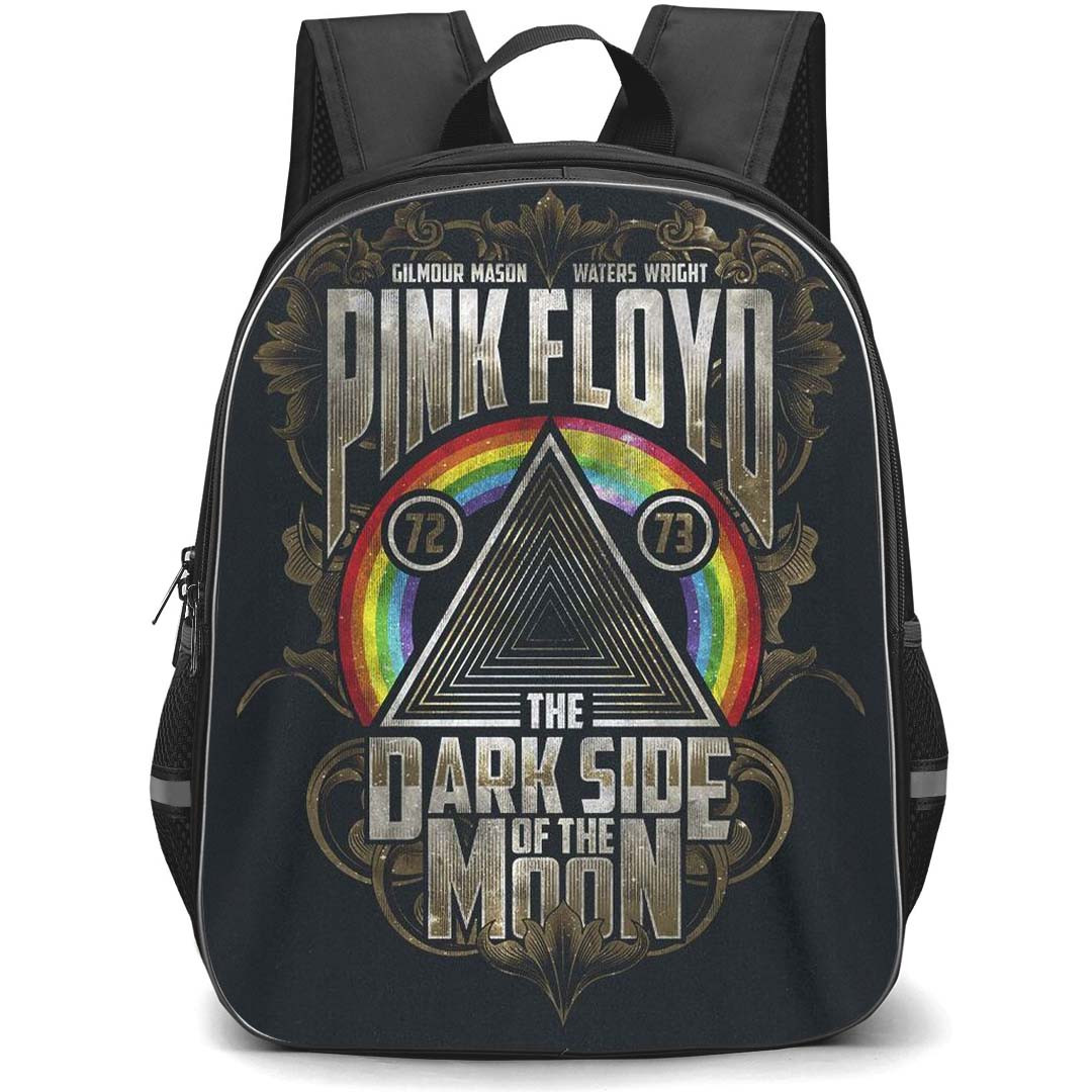 Pink Floyd Backpack StudentPack - Pink Floyd The Dark Side of The Moon Illustration Art On Dark Background