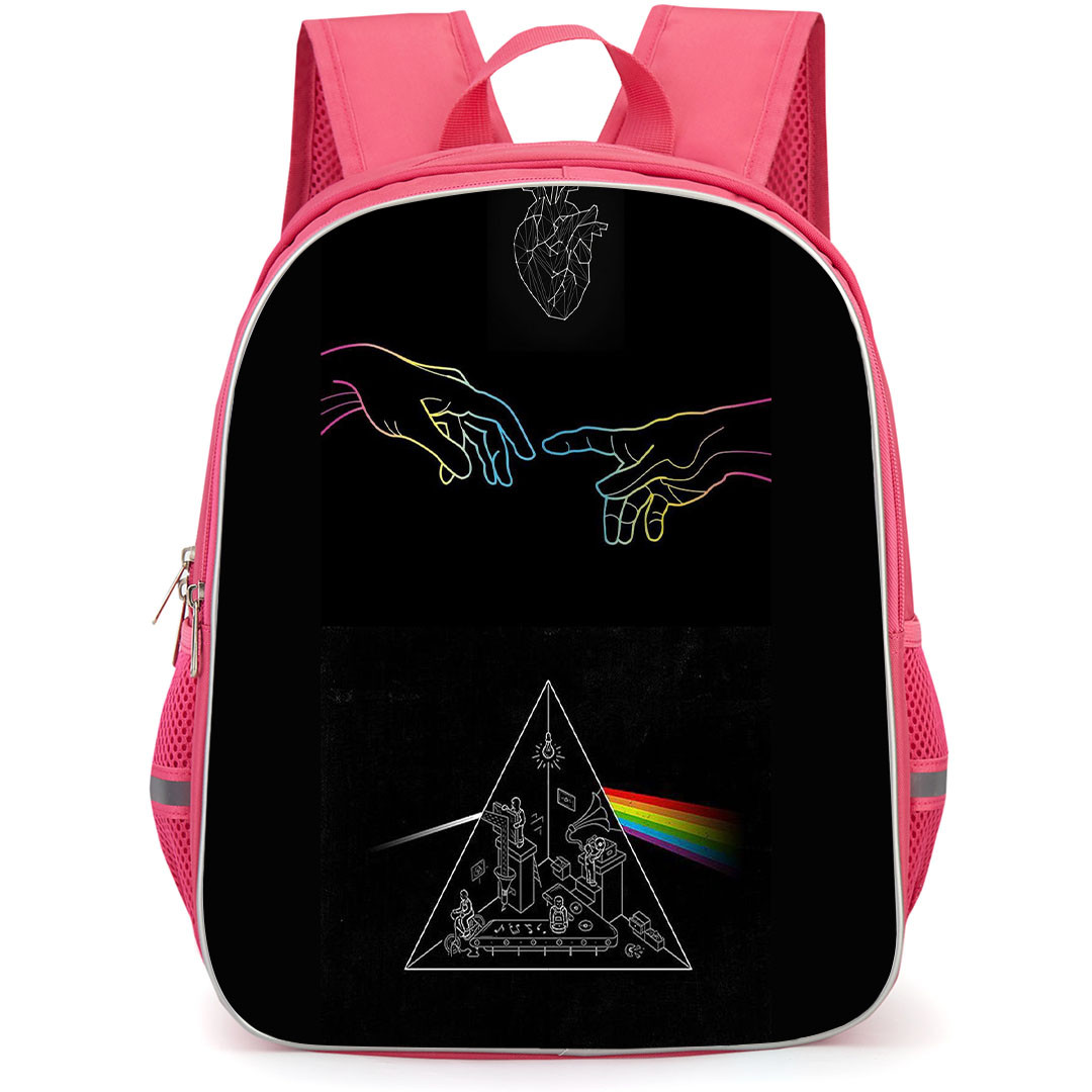 Pink Floyd Backpack StudentPack - Pink Floyd Minimalist Art On Black Background