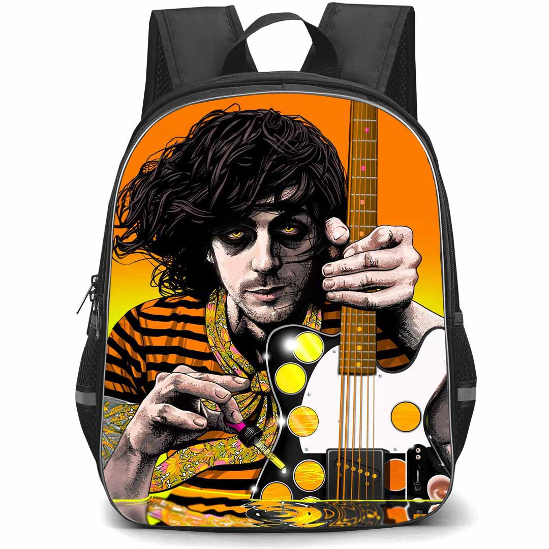Pink Floyd Syd Barrett Backpack StudentPack - Pink Floyd Syd Barrett in The Acid Sea Illustration Art