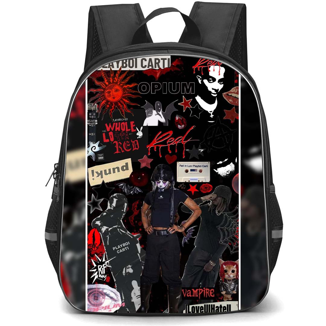 Playboi Carti Backpack StudentPack - Playboi Carti Gibs Shuffle Poster