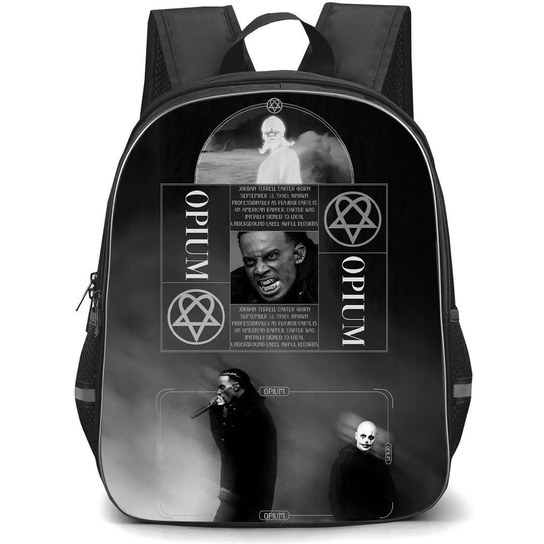 Playboi Carti Backpack StudentPack - Playboi Carti Opium Grayscale Poster