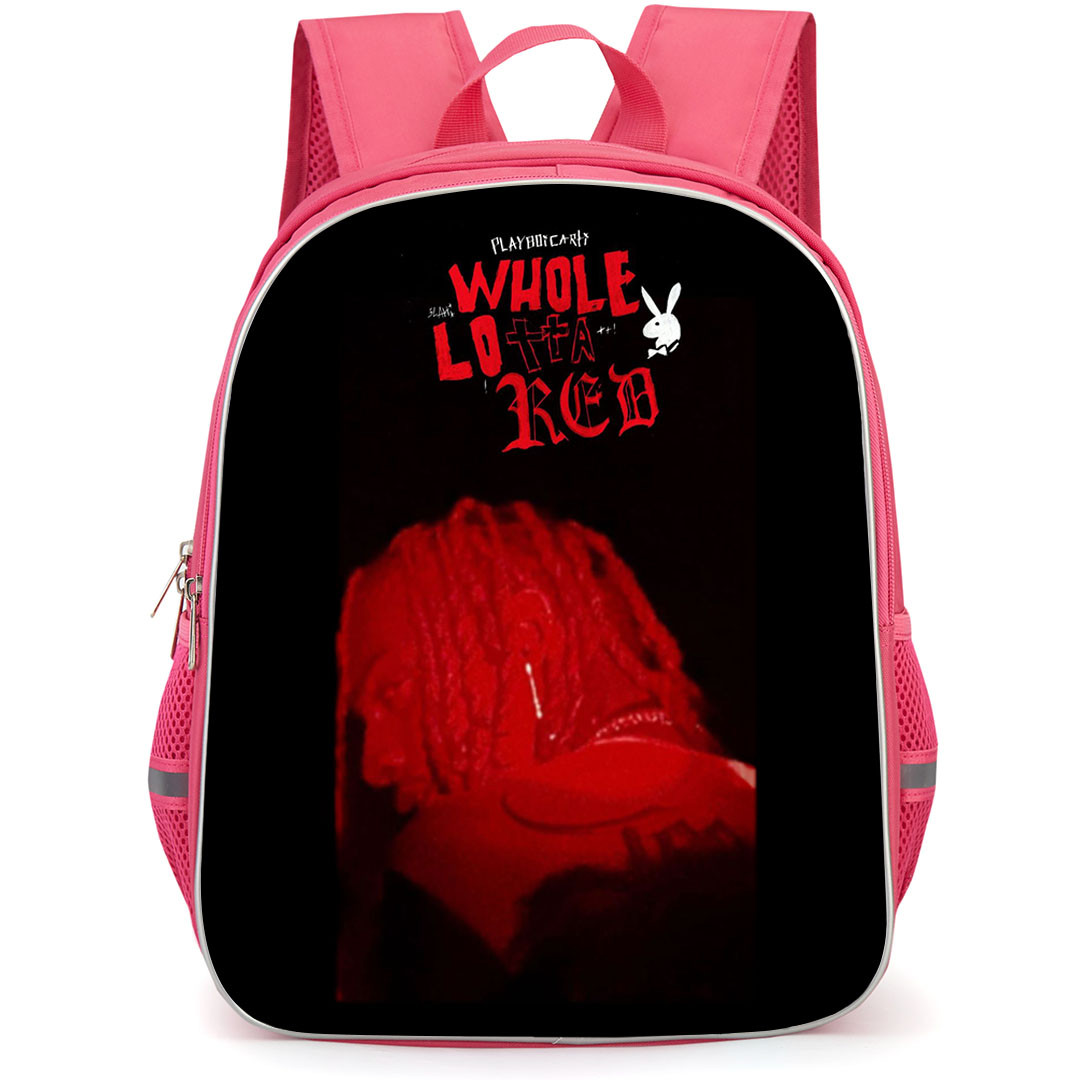 Playboi Carti Backpack StudentPack - Playboi Carti Whole Rotta Red Poster