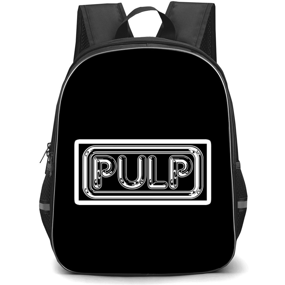 Pulp Backpack School Bag StudentPack - Black Typography Logo Sticker