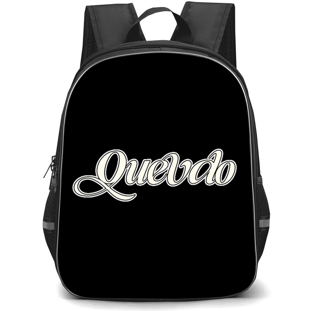 Quevedo Backpack School Bag StudentPack - Quevedo Black Stroke Logo