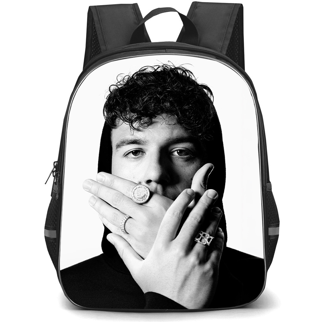 Quevedo Backpack School Bag StudentPack - Quevedo Covering Face Pose Greyscale