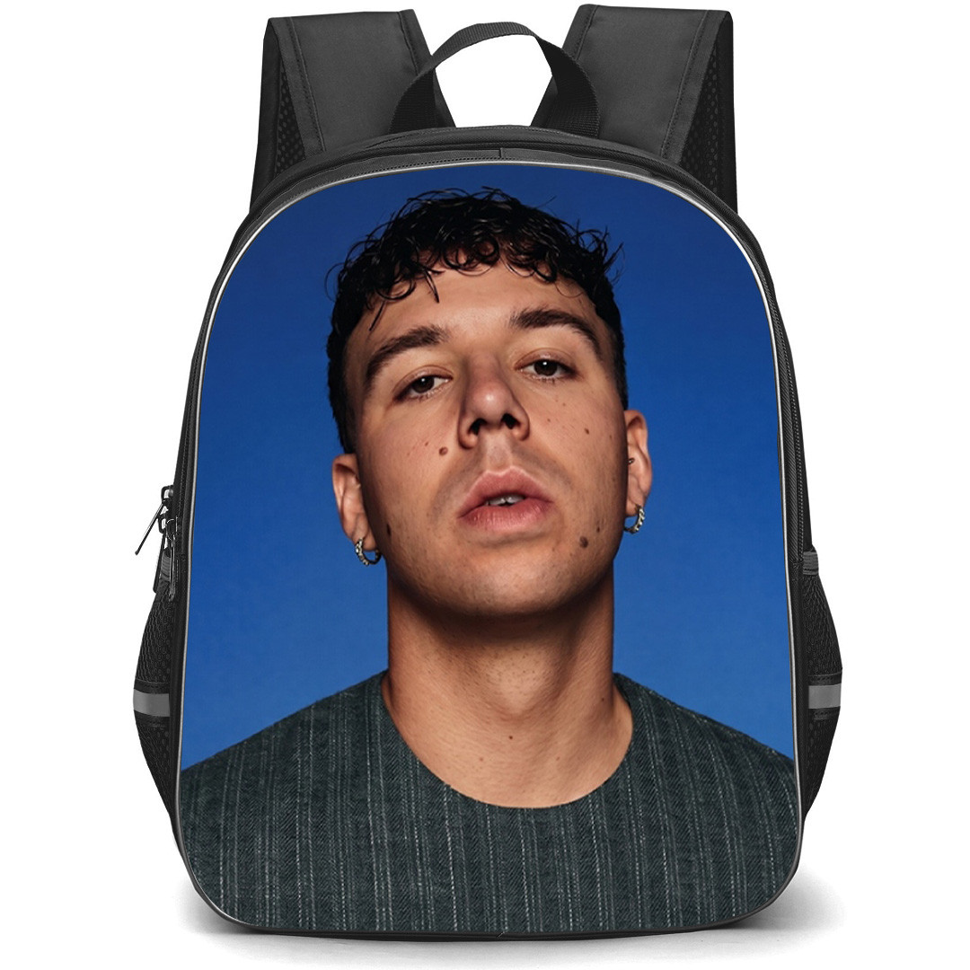 Quevedo Backpack School Bag StudentPack - Quevedo Portrait Blue Background