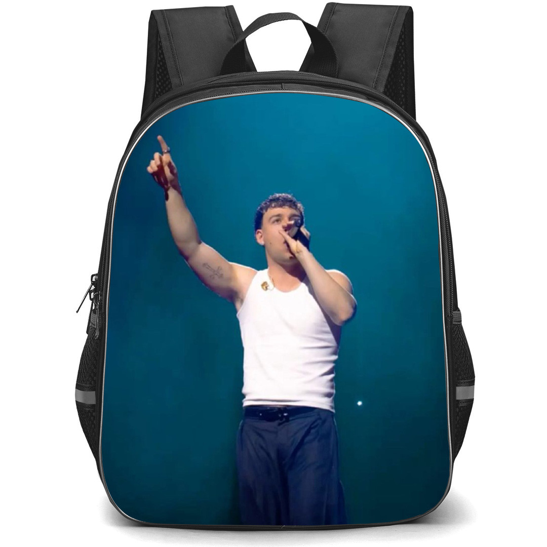 Quevedo Backpack School Bag StudentPack - Quevedo Singing Blue Background