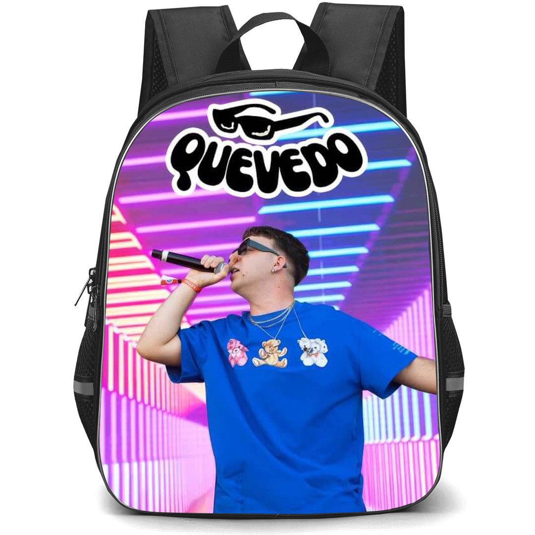 Quevedo Backpack School Bag StudentPack - Quevedo Singing Neon Lights Background