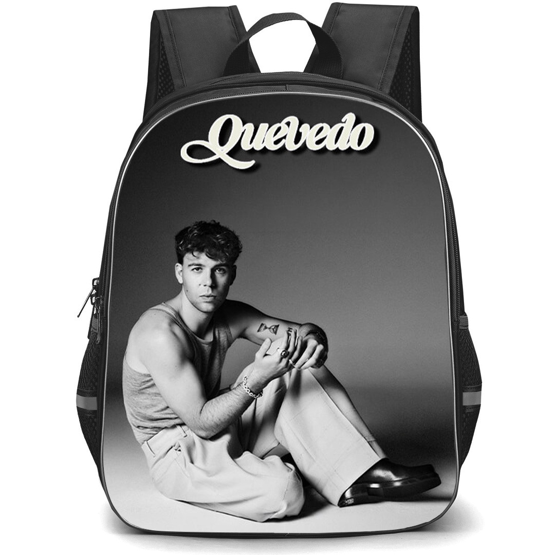 Quevedo Backpack School Bag StudentPack - Quevedo Sitting Pose Greyscale