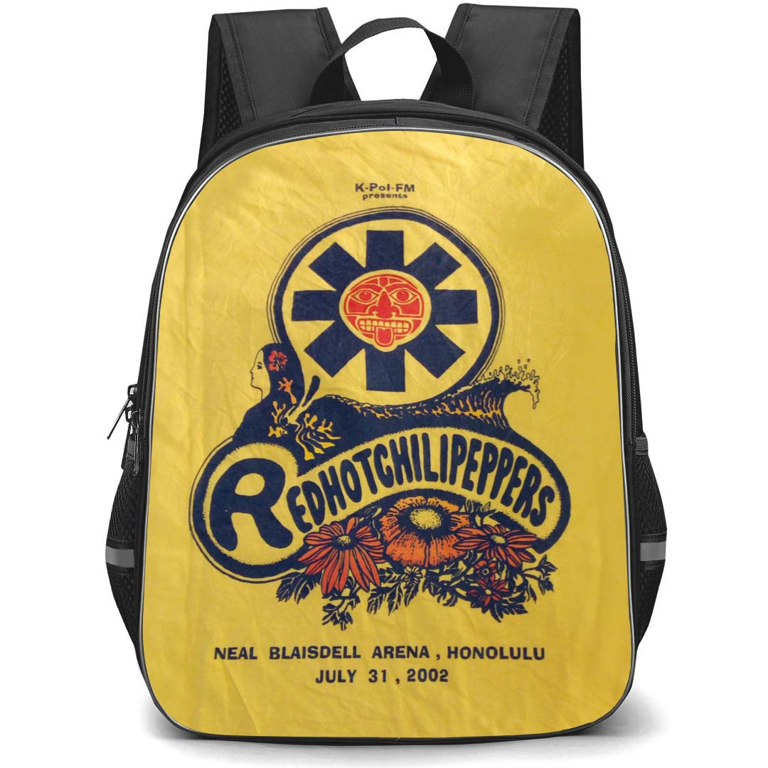 Red Hot Chili Peppers Backpack StudentPack - Red Hot Chili Peppers Honolulu Tour 2002 Poster Yellow