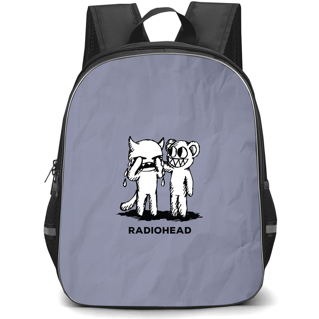 Radiohead Backpack StudentPack - Radiohead Cartoon Art Poster