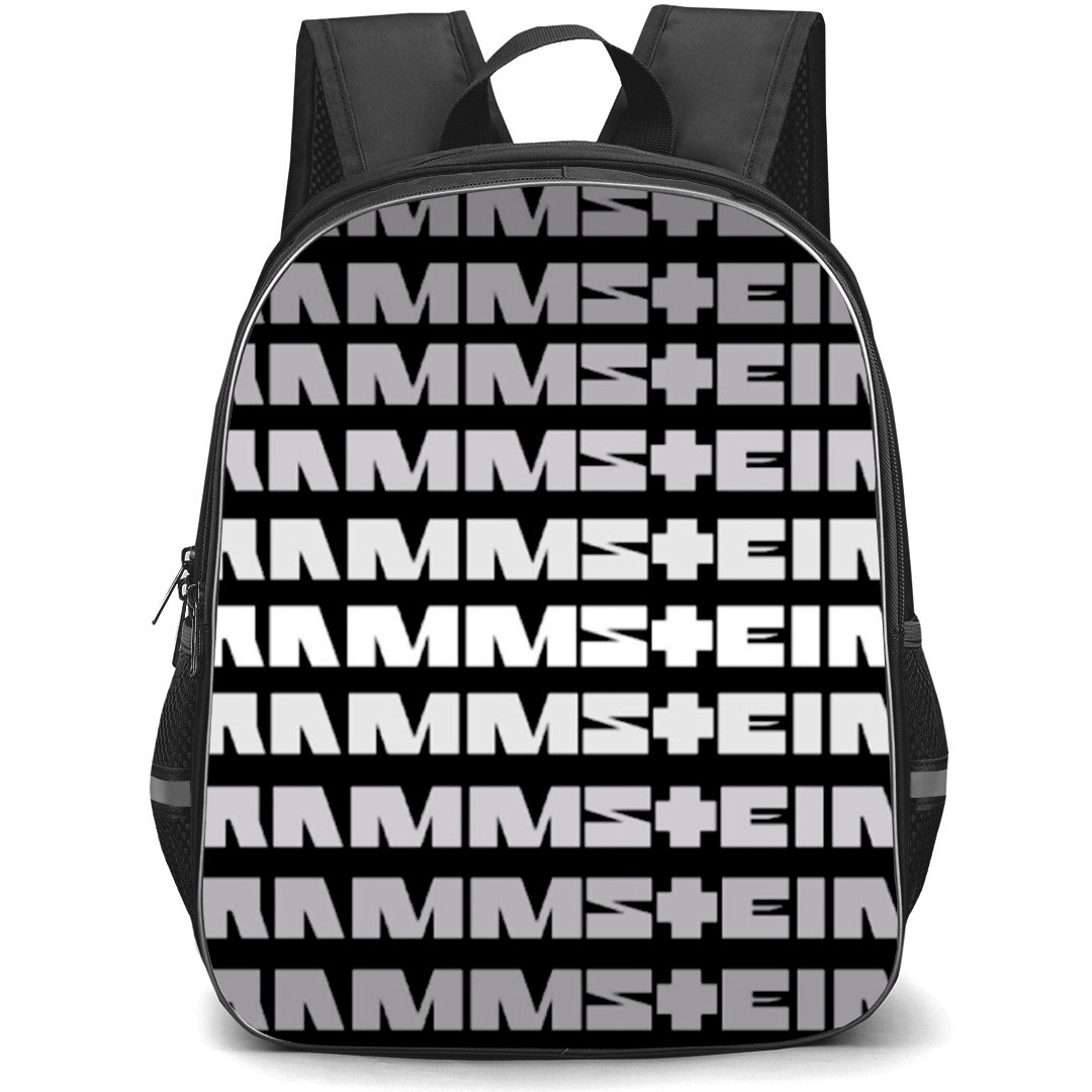 Rammstein Backpack School Bag StudentPack - Band Name Pattern