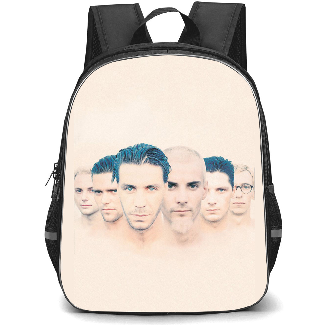 Rammstein Backpack School Bag StudentPack - Band Portrait In Blue Hair Poster