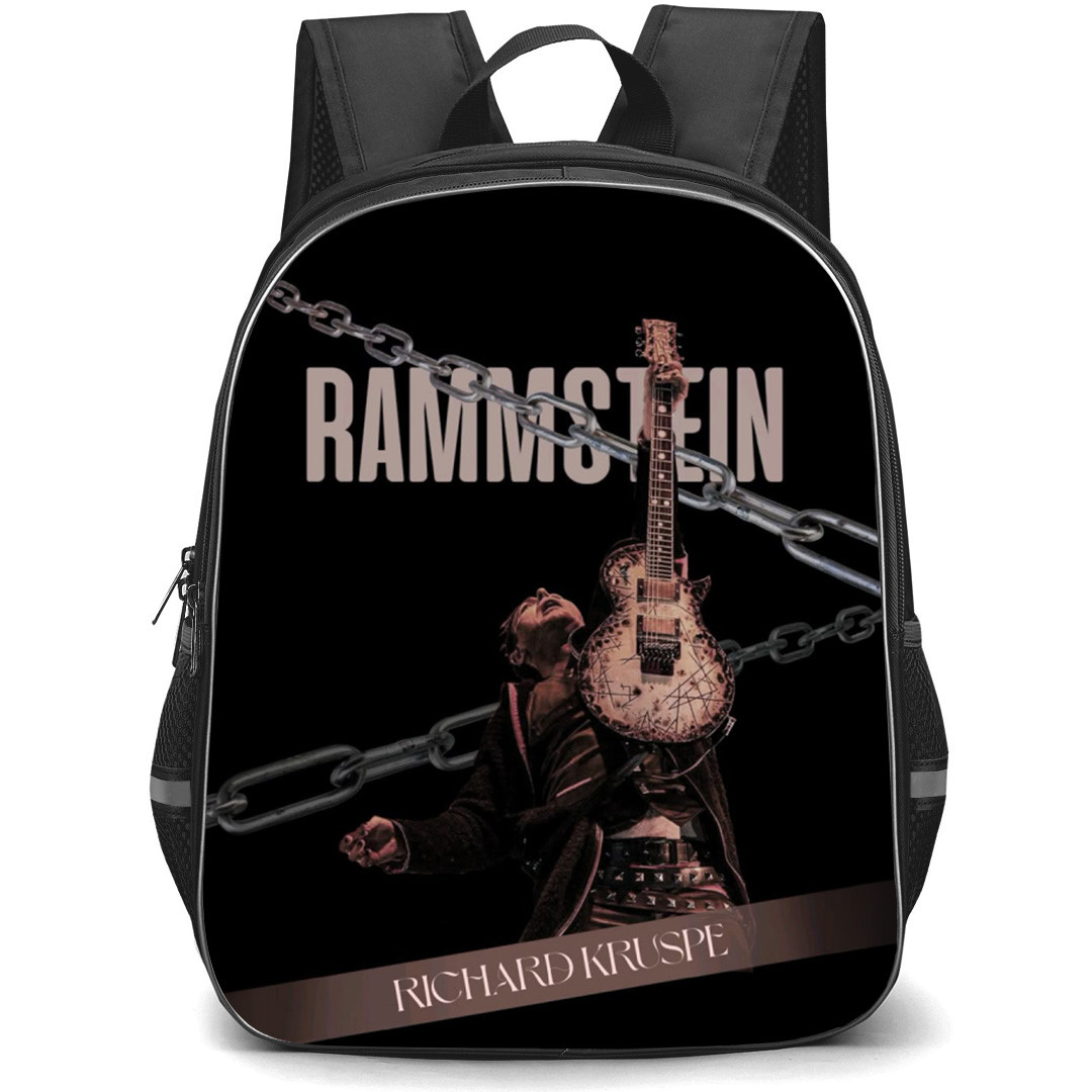 Rammstein Backpack School Bag StudentPack - Chain Guitar Portrait Poster