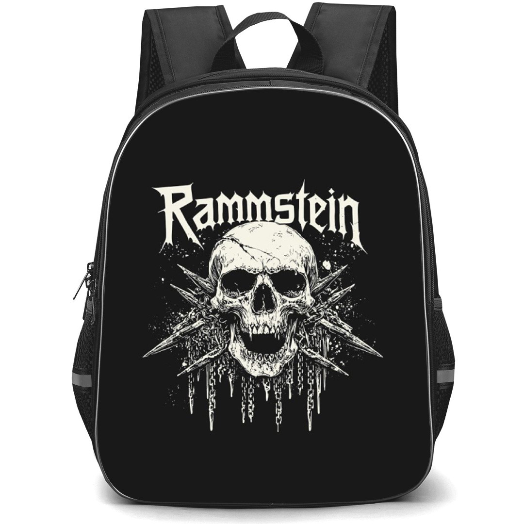 Rammstein Backpack School Bag StudentPack - Skull Illustration Band Logo