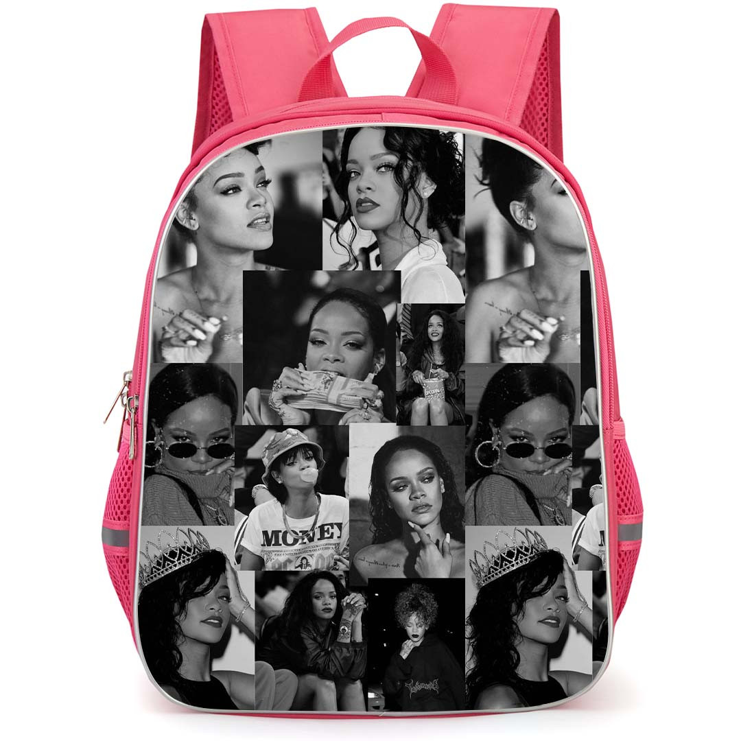 Rihanna Backpack StudentPack - Rihanna Grayscale Collage Poster