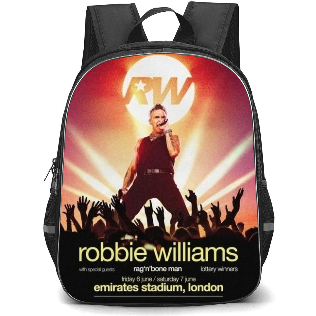 Robbie Williams Backpack School Bag StudentPack - Robbie Williams Emirates Stadium Concert Poster