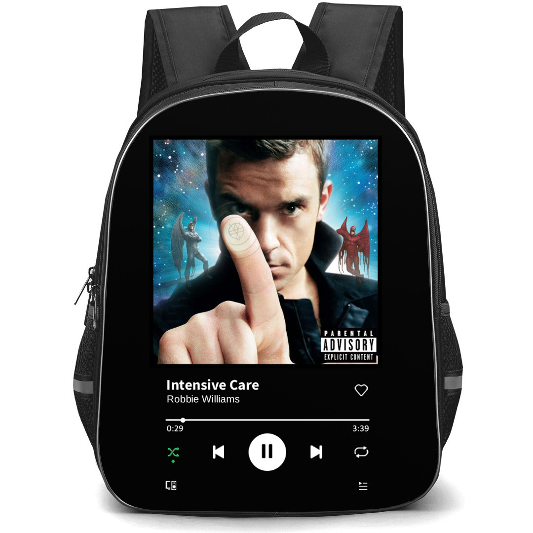 Robbie Williams Backpack School Bag StudentPack - Robbie Williams Intensive Care Album Cover