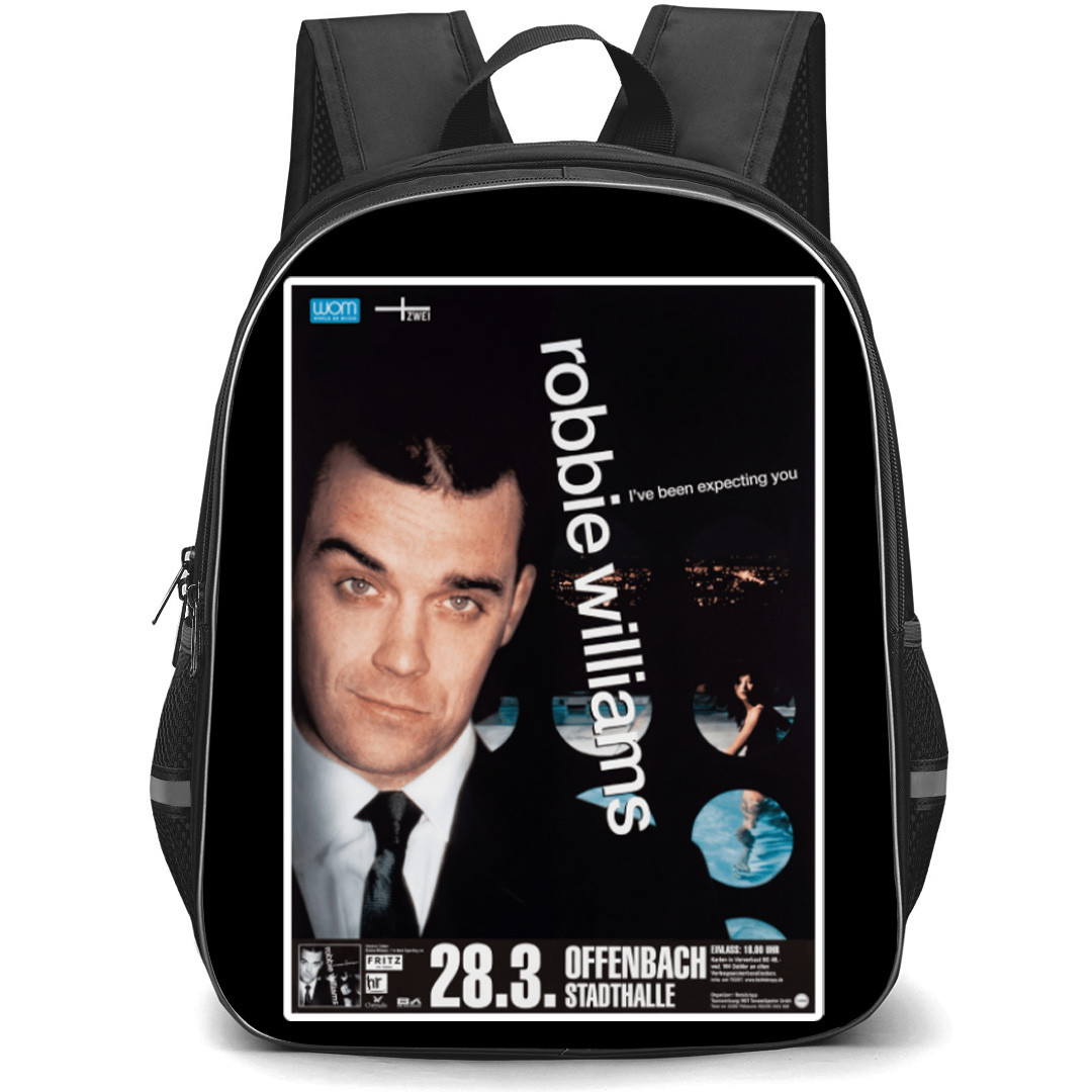 Robbie Williams Backpack School Bag StudentPack - Robbie Williams I've Been Expecting You Concert Poster