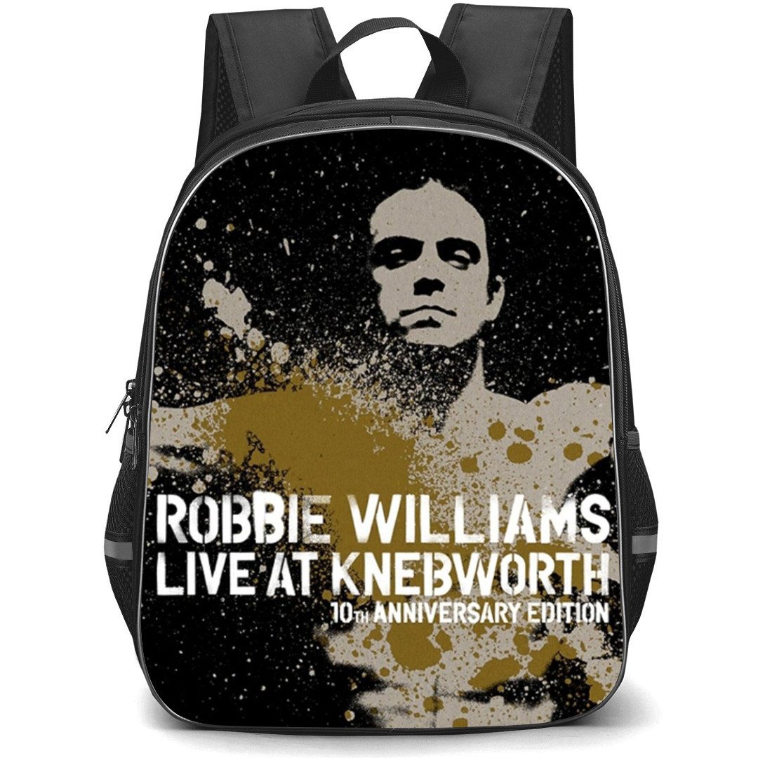 Robbie Williams Backpack School Bag StudentPack - Robbie Williams Live At Knebworth Concert Poster