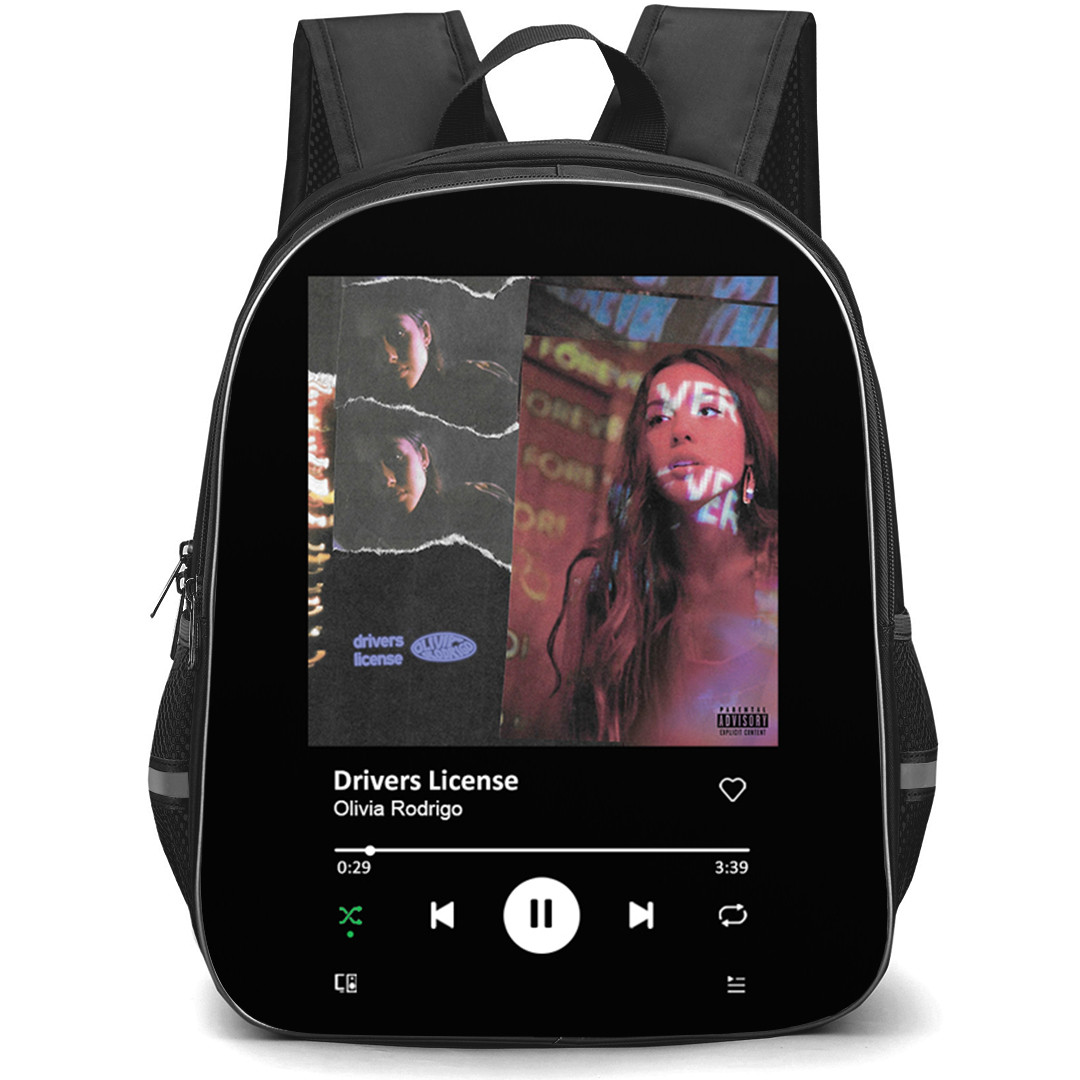 Olivia Rodrigo Backpack School Bag StudentPack - Olivia Rodrigo Drivers License Album Cover Spotify Library Poster