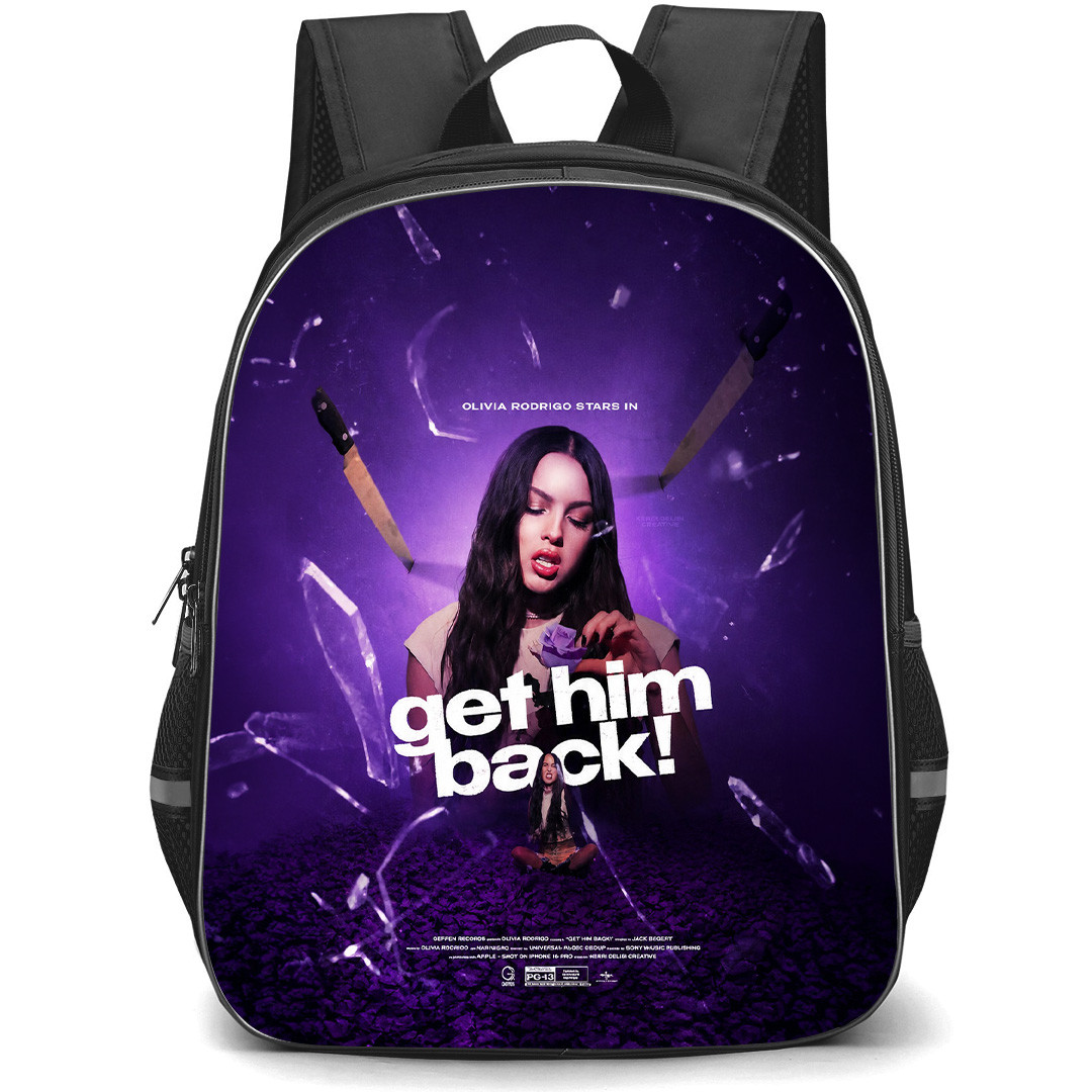 Olivia Rodrigo Backpack School Bag StudentPack - Olivia Rodrigo Get Him Back Song Poster